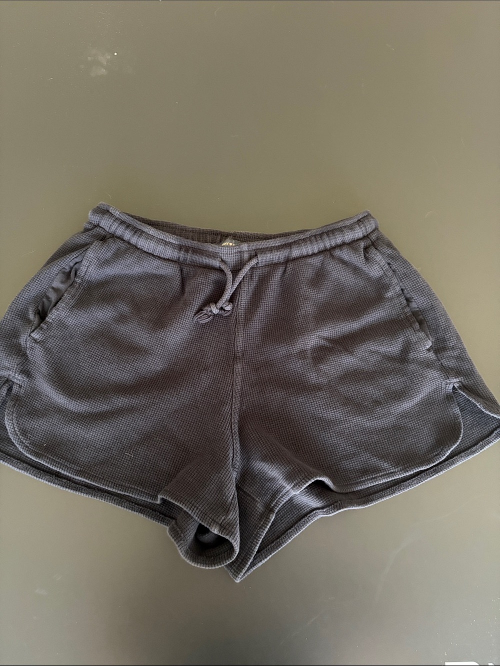 Brandy Melville Navy Waffle Knit Shorts